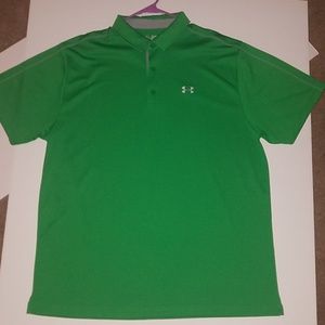 Green Under Armour Mens Golf Shirt